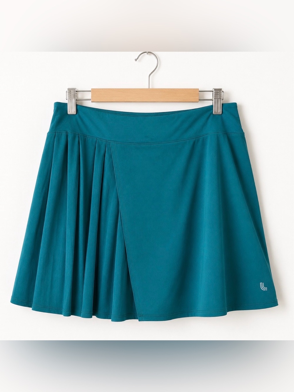 Lole Teal Athletic Skort XL Pleated Tennis Golf Skirt Built-In Shorts Pocket